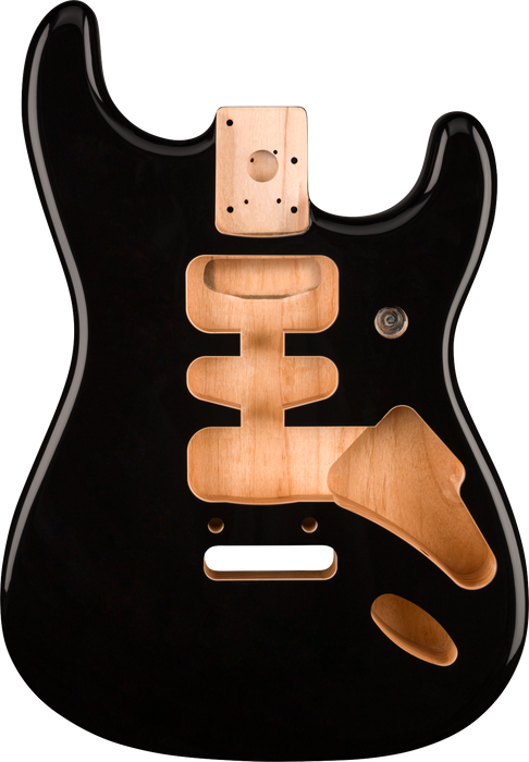 Fender Deluxe Series Stratocaster® HSH Alder Body 2 Point Bridge Mount, Black