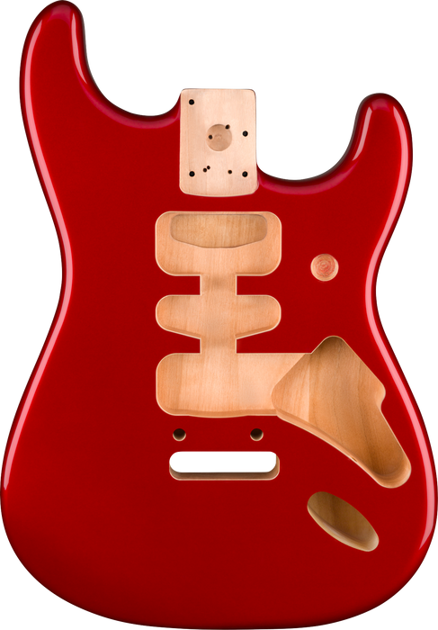 Fender Deluxe Series Stratocaster® HSH Alder Body 2 Point Bridge Mount, Candy Apple Red