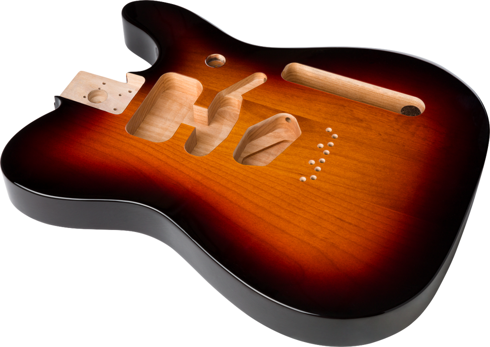 Fender Deluxe Series Telecaster® SSH Alder Body Modern Bridge Mount, 3-Color Sunburst