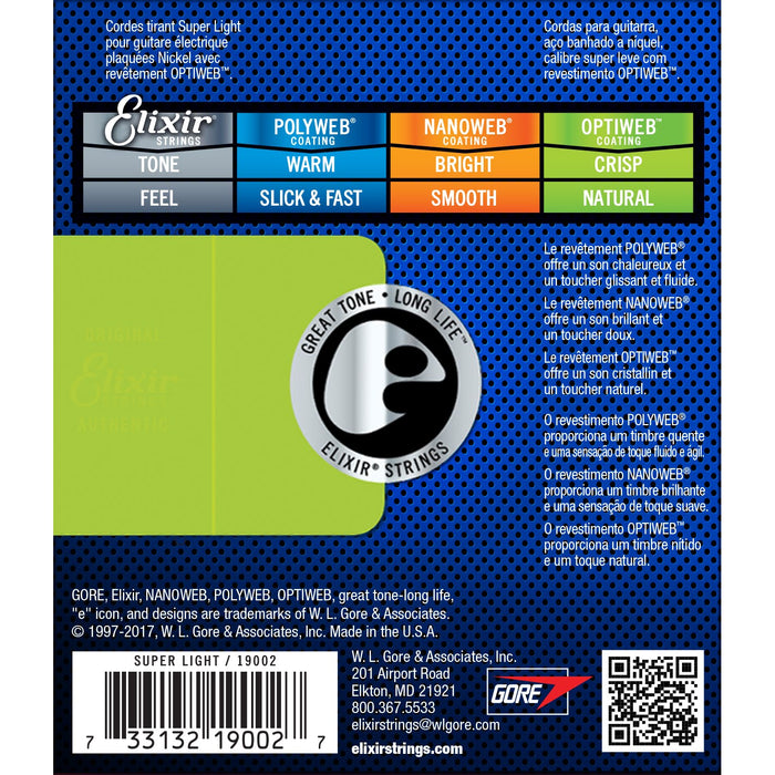 Elixir - Electric Optiweb Super Light Strings 9 - 42