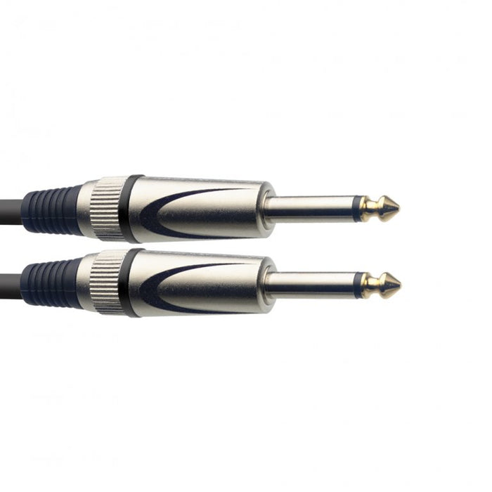 Stagg Deluxe Instrument Cable 3m (10ft) Straight to Straight Jack - Black