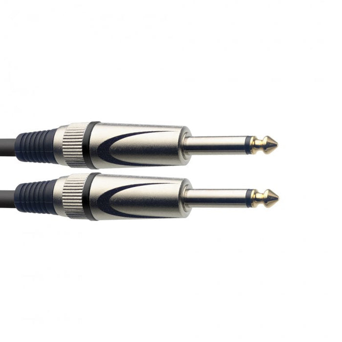 Stagg Deluxe Instrument Cable 6m (20ft) Straight to Straight Jack - Black
