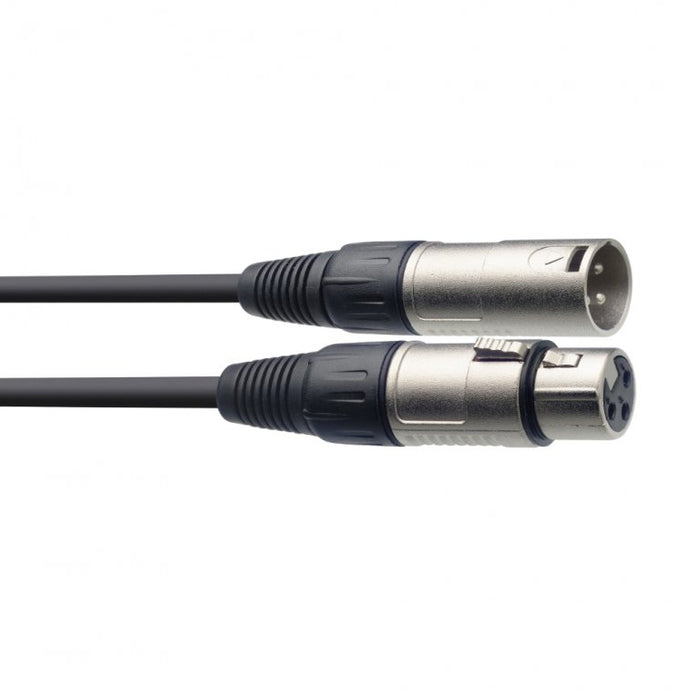 Stagg Deluxe Microphone Cable 3m (10ft) XLR Male to XLR Female - Black