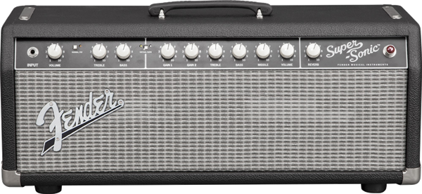Fender Super-Sonic™ 22 Head, Black/Silver, 230V EU - Pre-owned