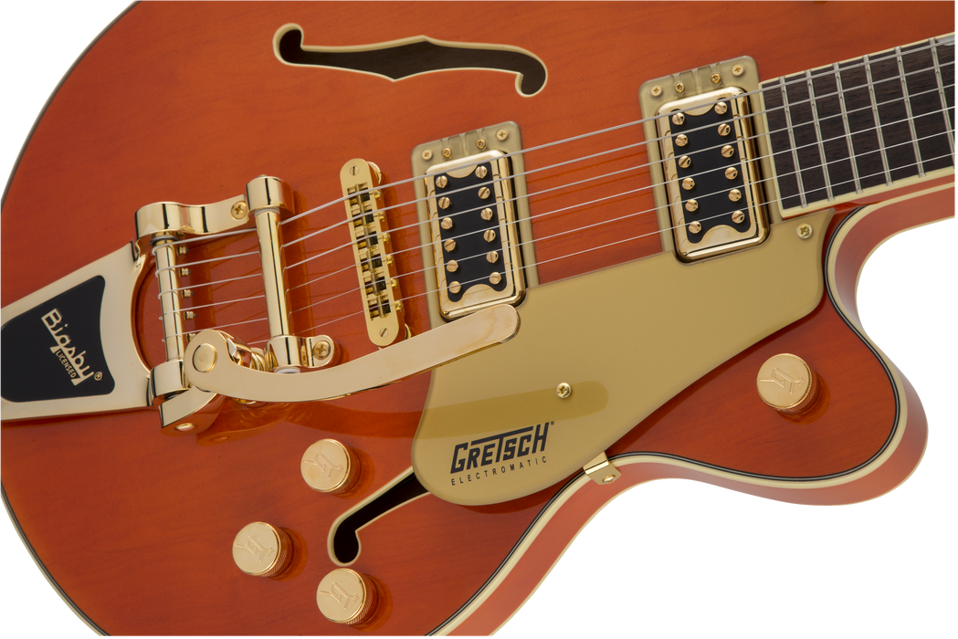 Gretsch G5655TG Electromatic® Center Block Jr. Single-Cut with Bigsby® and Gold Hardware, Laurel Fingerboard, Orange Stain