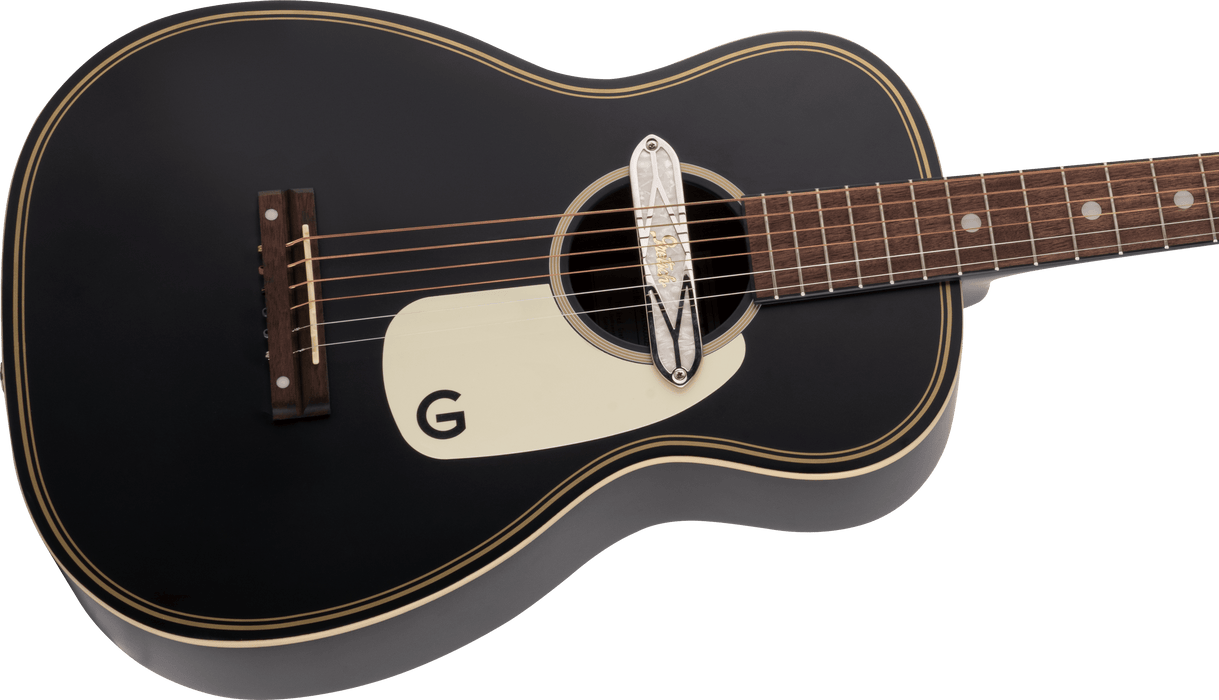 Gretsch G9520E Gin Rickey Electro Acoustic with Soundhole Pickup, Walnut Fingerboard, Smokestack Black