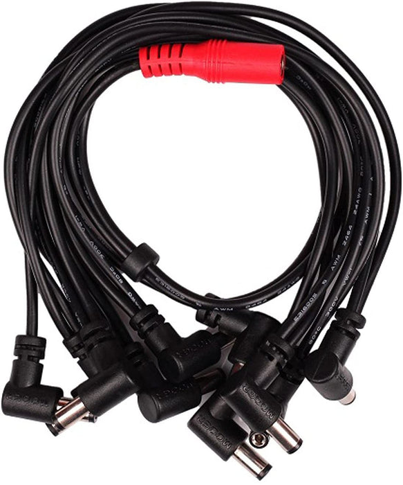 Mooer Pedal Daisy Chain 10 Plug Angled 9v DC Adapter Cable