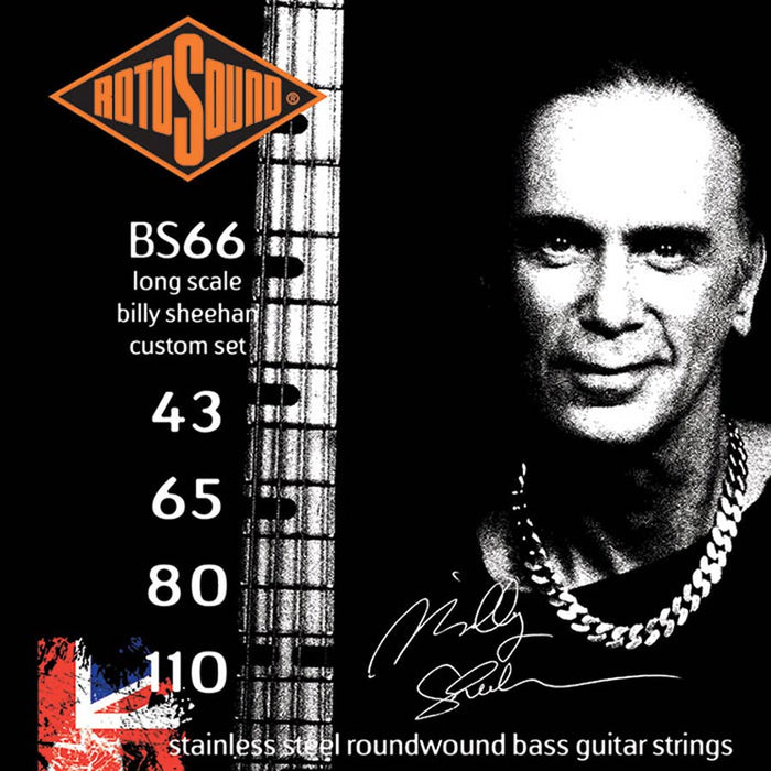 Rotosound BS66 |Swing Bass 66 string set electric bass stainless steel 43-110 Billy Sheehan
