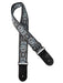 Vintage Jacquard Weave Premium Guitar Strap Cotton/Leather - Blue/Brown - Guitar Warehouse