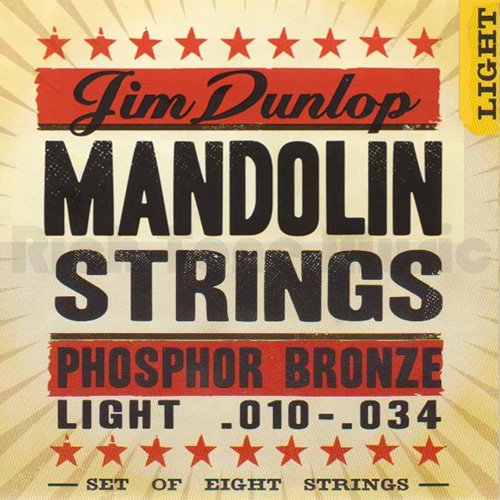Dunlop DMP1034 Phosphor Light Mandolin Strings (Pack of 8)