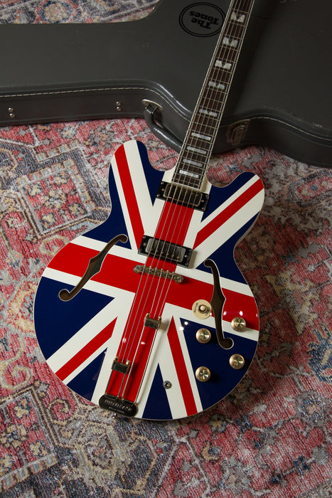 2014 Epiphone Union Jack Sheraton Noel Gallagher E212T - Pre-owned