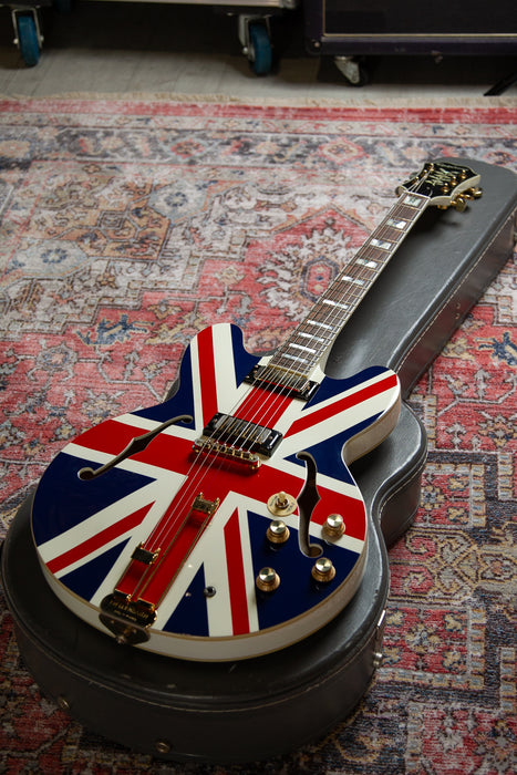 2014 Epiphone Union Jack Sheraton Noel Gallagher E212T - Pre-owned