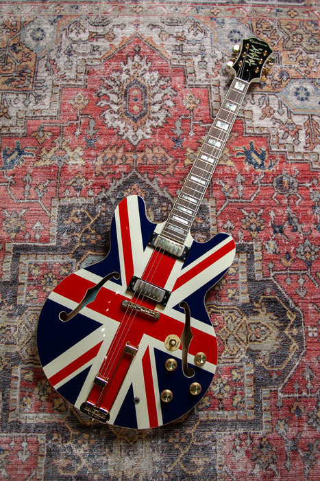 2014 Epiphone Union Jack Sheraton Noel Gallagher E212T - Pre-owned