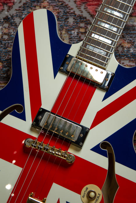 2014 Epiphone Union Jack Sheraton Noel Gallagher E212T - Pre-owned