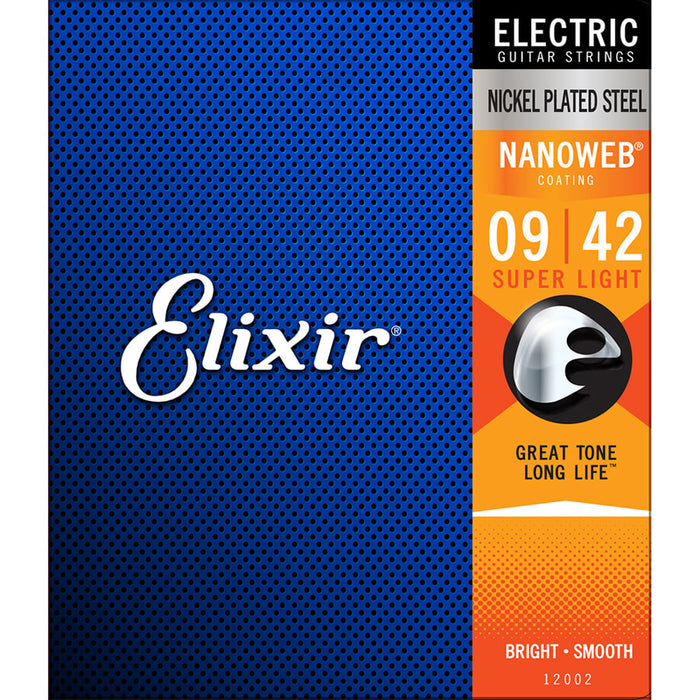 Elixir - Electric Nanoweb Super Light Strings 9 - 42