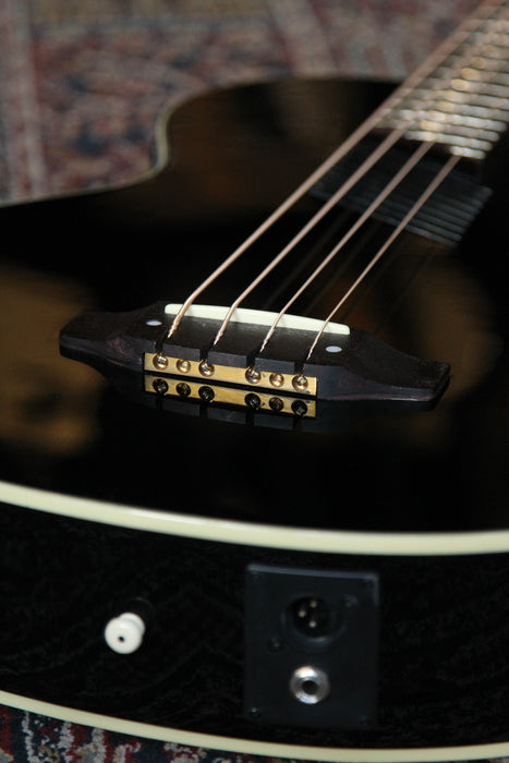 2000's Washburn AB-10 Electro Acoustic Bass Thinline - Black