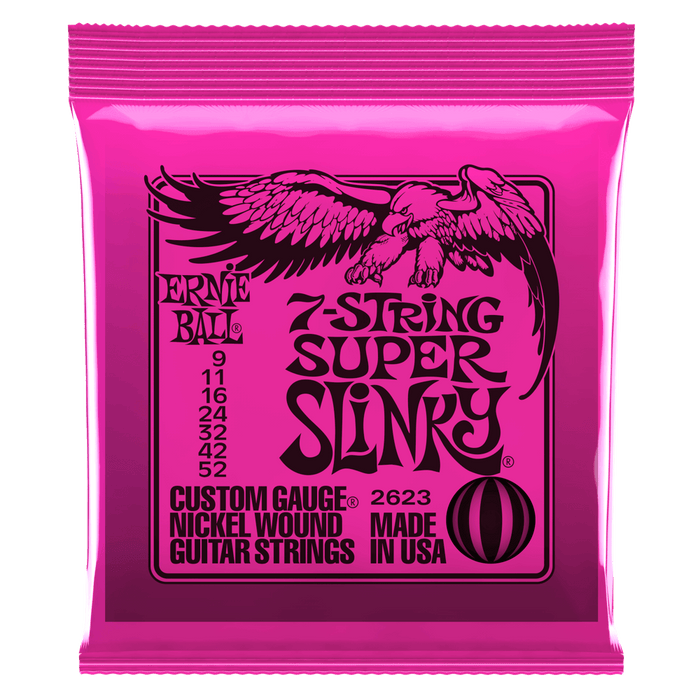 SUPER SLINKY 7-STRING NICKEL WOUND ELECTRIC GUITAR STRINGS - 9-52 GAUGE