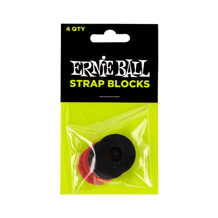 Ernie Ball Strap Blocks Locks | Rubber - Red/Black