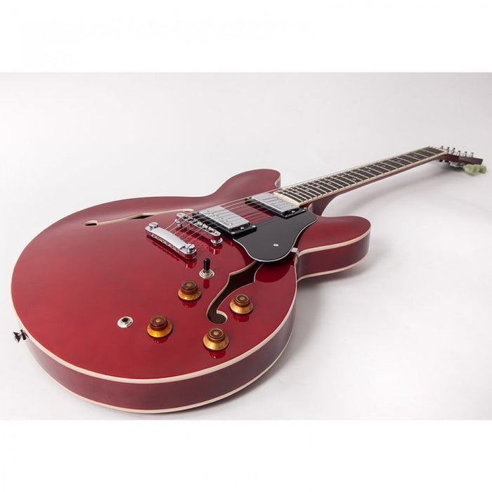 Vintage VSA500 Reissued Semi Acoustic Guitar in Cherry Red *Setup Price