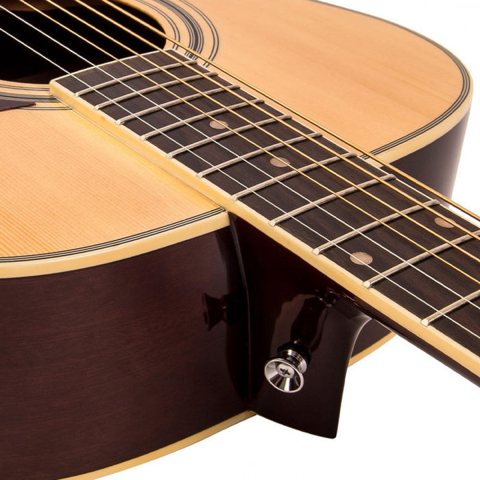 Vintage Acoustic Guitar V300 - Solid Spruce Top - Natural -