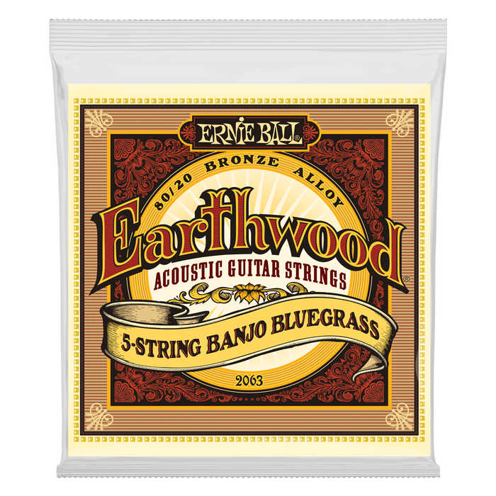 Ernie Ball Earthwood 5 String Banjo Bluegrass Strings 80/20