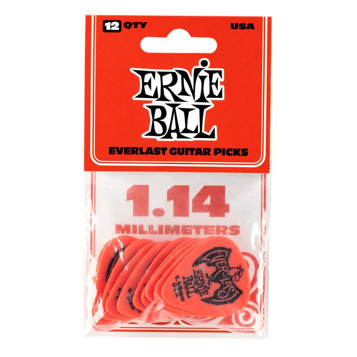 Ernie Ball 1.14mm RED Everlast Picks 12 Pack