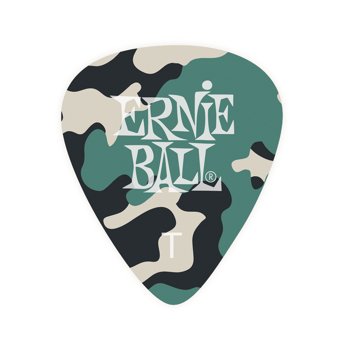 Ernie Ball Camouflage Thin Pick Pack (Pack of 12)