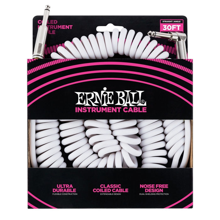 Ernie Ball Coil Cable SA 30ft - White