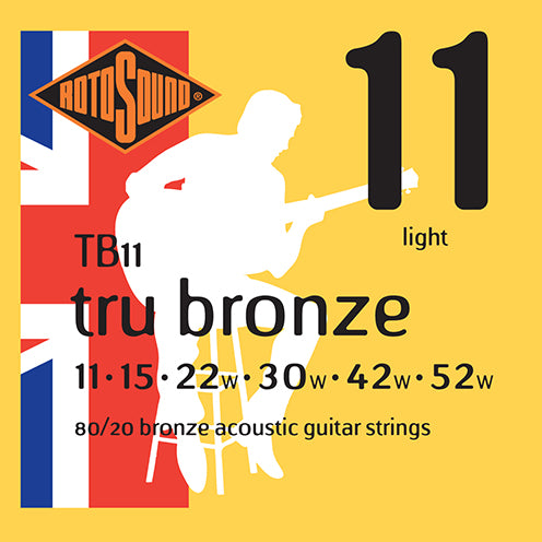 Rotosound Tru Bronze String Set Acoustic 80/20 bronze 11-52