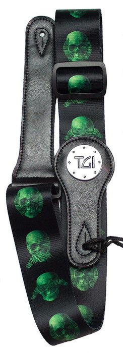 Green Skull Guitar Strap - TGI