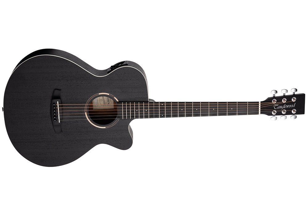 Tanglewood Blackbird Super Folk Cutaway Electro Acoustic Smokestack Black Satin TWBB-SFCE *Setup Included - Guitar Warehouse